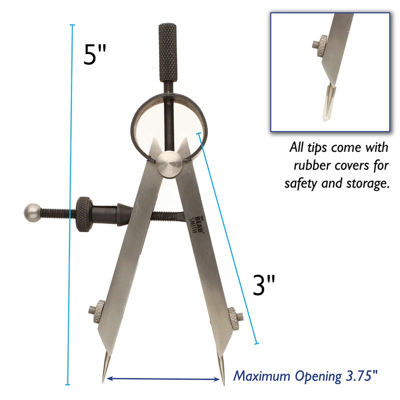 The Beadsmith Stainless Steel Divider Caliper – 3-Inch with Removeable
