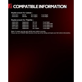 Torchbeam Front Steering Knuckle & Wheel Bearing Hub Assembly Replaces Toyota Highlander 2008-2017, Lexus RX350 2010-2015, Lexus RX450h 2010-2015,Passenger Side 698432