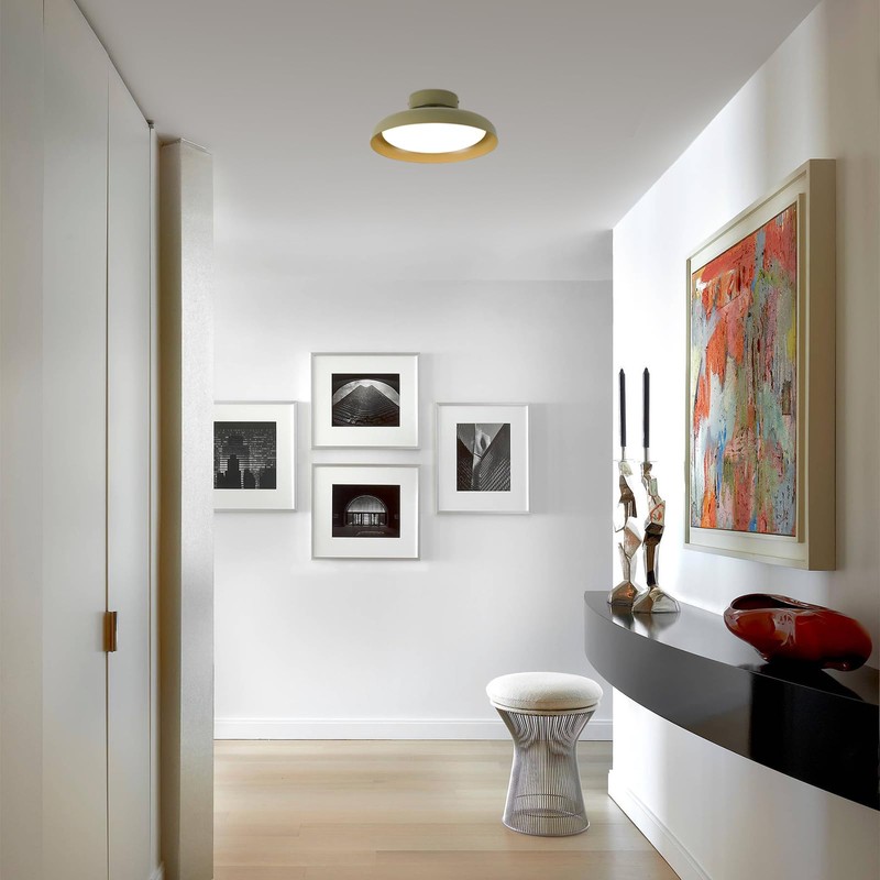 BISAMIYA Modern LED 12.6 inch Ceiling Light, Adjustable Semi Flush