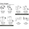 Hadrian 601500 Lower Hinge Assembly - Replacement Toilet Partition Part