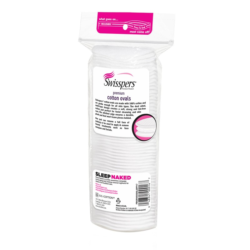 Swisspers Cotton Ovals, 50 Count