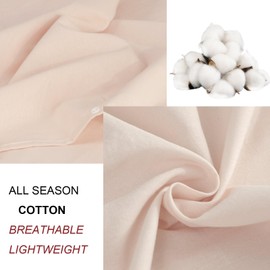 BREENHILL Cotton Sleeping Bag Liner，Single Camping Sheets & Travel Sheet Hostels & Traveling Sleep Sack for Backpacking, Hotels Lightweight Sleeping Bag Liners with Zipper Comfortable Pink