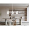 Glassland Pendant Lighting, 1 Light Mini Pendant Light in Brushed