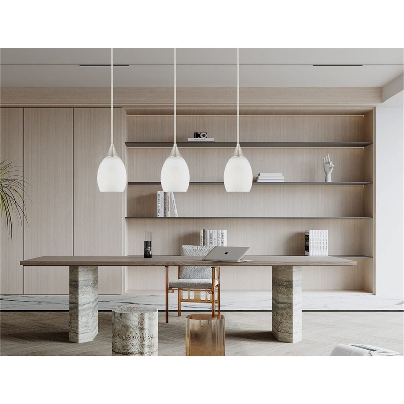 Glassland Pendant Lighting, 1 Light Mini Pendant Light in Brushed
