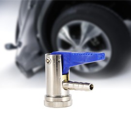 Cuque Tyre Inflation Nipple 6 mm Universal Car Lever Plug Iron Nickel Plating Lever Connector Valve Attachment Rubber Plastic Moment Plug for Cars Motorcycles Electric Vehicle Bicycles