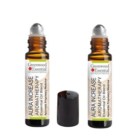 Greenwood Essential AURA INCREASE - Aromatherapy Essential Oil Blend of Frankincense, Ylang Ylang, Geranium, Sandalwood & Lavender Essential Oils 10ml X 2 (0.66 oz)