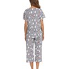 MIA LUCCE Womens Pyjamas -Short SleeveTops with 3/4 Pants PJs