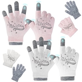 Migliore Wear Kids Winter Gloves & Mittens, 3 in 1 Touchscreen Magic Gloves for Boys & Girls, 4-14 Years