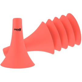 Capelli Sport Soccer Cones, Set of 6 Agility and Practice Drills Cones for Speed Training, Football, and Basketball, Neon Coral