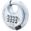 FJM Security SX-790 4-Dial Combination Disc Padlock, Chrome - 4