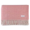 Sferra Celine Herringbone, 100% Cotton Throw Blanket - Salmon