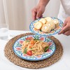 ZAROCRUS 18 Pieces Melamine Dinnerware Sets, Service for 6, Paisley