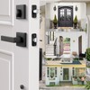 Haidms Black Front Door Handle and Deadbolt Set, Entry Door