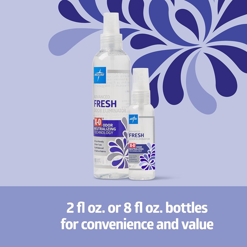 Medline Advanced Fresh Odor Eliminator Spray, Non-Toxic, Eco-Friendly, Safe for