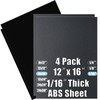ABS Plastic Sheet 1/16 Inch Thick 12" x 16" (4-Pack),Two-Sided