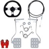 Go Kart Brake Throttle Pedals with Automotive Steering Wheels,71" Cable