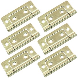 Bonsicoky 6 Pack Non-Mortise Hinges - 2 Inch Gold Door Hinges - Chest Hinges Box Hinges Cabinet Hinges with Screws for Furniture Windows Cupboard Tool Box