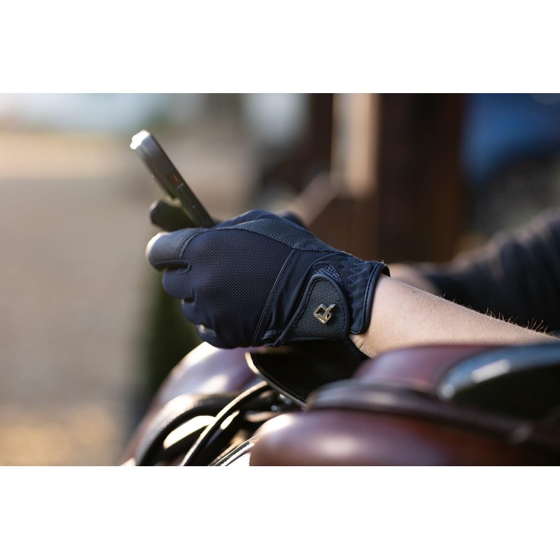 LeMieux Pro Mesh Horse Riding Gloves - Navy Blue XS