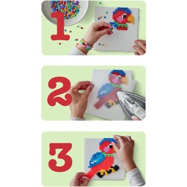 Hama Perline da stirare | 7 sacchetti con 1.000 perline: colori n. 207-01, 03, 05, 09, 10, 12, 18 | mosaico decorazione arte e artigianato per bambini creativi a partire dai 5 anni in su