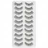 LZM 14mm False Lashes Lashes Wispy False Eye Lashes Soft