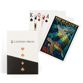 Lantern Press Newport, California, Sea Turtle Mosaic (52 Playing Cards, Poker Size Card Deck with Jokers)