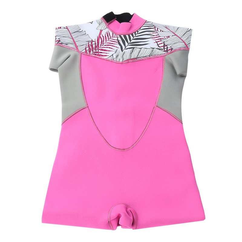 Women's Long Sleeve Wetsuit Neoprene Elastic Swimming Surfing Diving Swimsuit(XL)