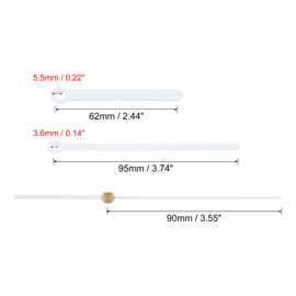 PATIKIL Clock Hands Kit 10 Set Clock Hands Kit Clock Movement Aluminium Wall Clock Hands Parts Replacement for Wall Clock Repair Crafts White A04