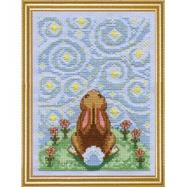 Design Works Crafts Starry Night Bunny Counted Cross Stitch Kit, Multi