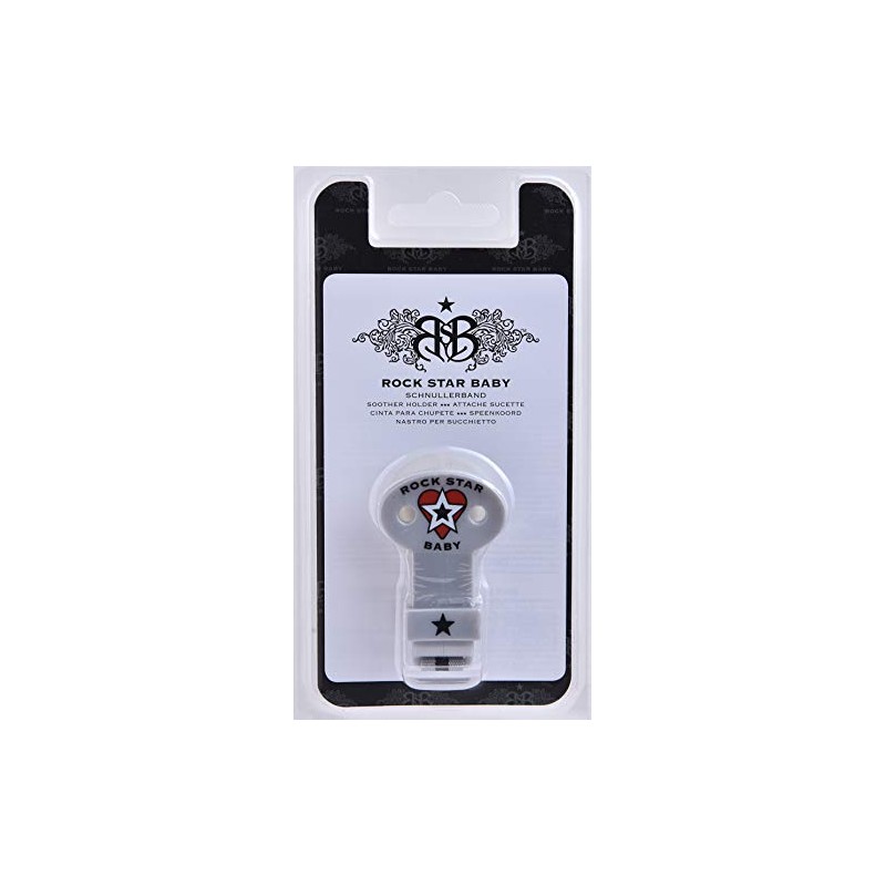 Baby Nova Rockstar Baby Pacifier Holder Heart 0 Months ~