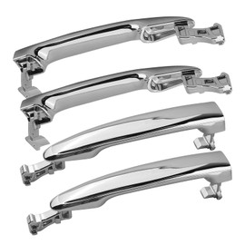 Osompar Exterior Door Handle Front/Rear Driver & Passenger Side Compatible with Toyota Camry 4Runner Highlander Avalon Tacoma Door Handle Auto Parts (4PCS, Chrome)