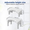 Poop Stool Toilet Stool White Adults for Bathroom, 5.9"" to