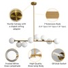 Besytal Gold Sputnik Chandelier, 8 Lights Modern Bubble Chandelier with