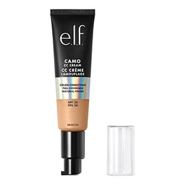 e.l.f. Camo CC Cream | Base de cobertura completa corrección de color con SPF 30 | Medio 330 W | 1 oz (30 g)