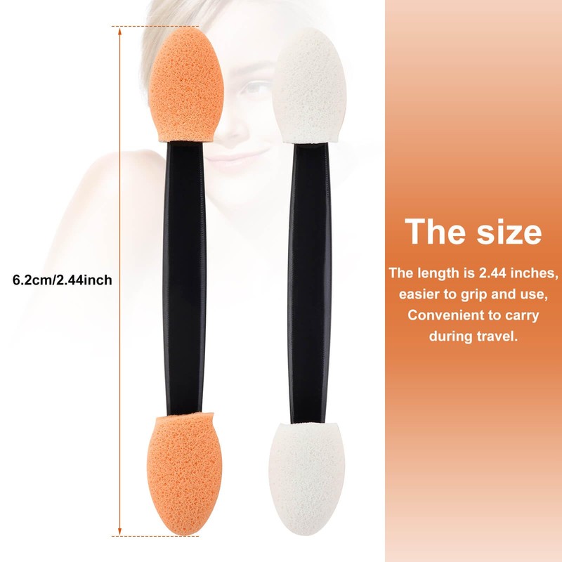 300PCS Disposable Eyeshadow Applicators, Dual Sides Eyeshadow Brushes Applicator, Eye