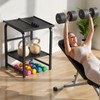 Adjustable Dumbbell Stand Rack Only, 500lbs Capacity Dumbbell Kettlebell Storage