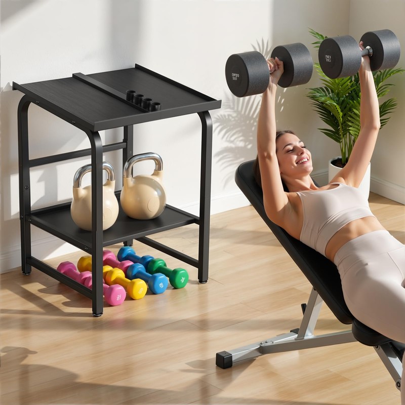 Adjustable Dumbbell Stand Rack Only, 500lbs Capacity Dumbbell Kettlebell Storage