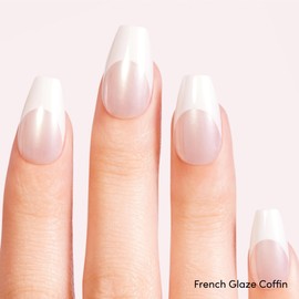 Dashing Diva Magic Press Premium Nail Bundle - Glazed French Collection | Press On Nails | Glaze Coffin & Dipped | Long Lasting Gel | Lasts Up to 7 Days | 2 Sets