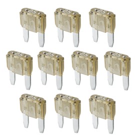 Tecside 25A Car Fuses Mini | 12V 24V 32V | Pack of 10 | Plug Fuses for Power Theft & Fuse Holder | 11 mm Blade Fuses for Car, Boat, Motorcycle, Motorhome, Scooter | Replacement Fuses