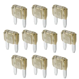 Tecside 25A Car Fuses Mini | 12V 24V 32V | Pack of 10 | Plug Fuses for Power Theft & Fuse Holder | 11 mm Blade Fuses for Car, Boat, Motorcycle, Motorhome, Scooter | Replacement Fuses