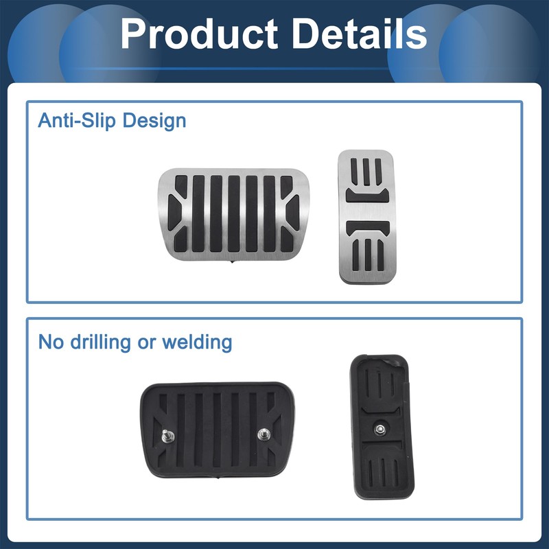 PARSLUCK 2 Pcs Automatic Foot Pedal Pads Foot Accelerator Pedal