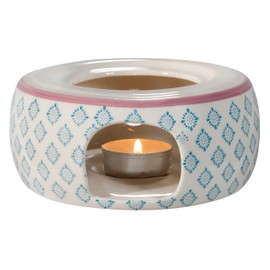 Bloomingville Patrizia Retro Tea Warmer Vintage Pot Warmer Diameter 14.5 cm Blue Ceramic