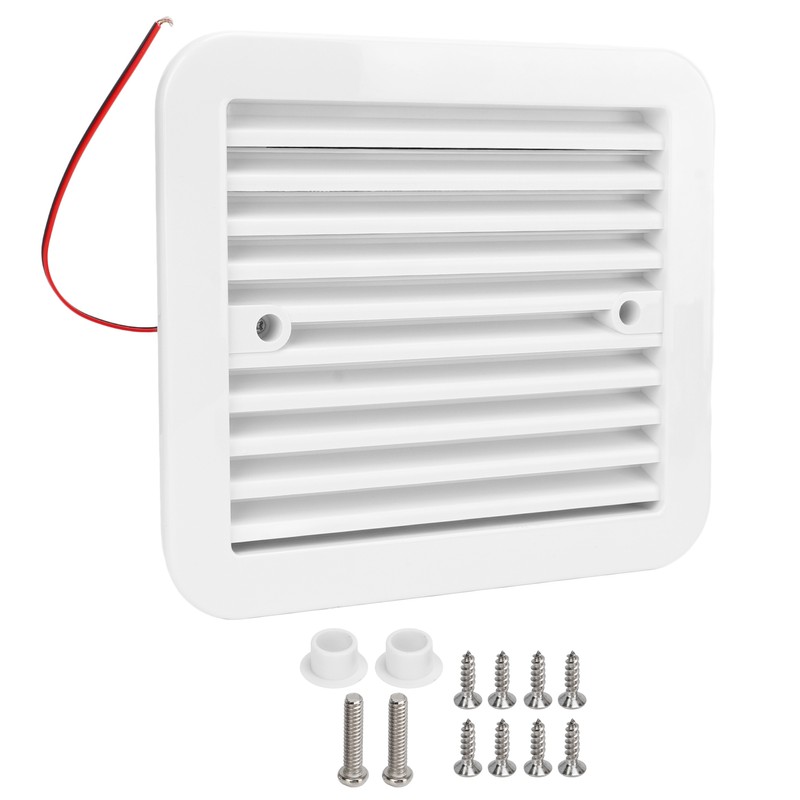 RV Side Vents 12V White Unidirectional Dustproof Strong Wind Cooling