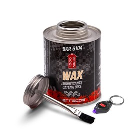 Errecom BKR 6104 DRY - 400 mL, Cera Catena Bici per utilizzo in Condizioni del tracciato Asciutte e Polverose, Barattolo All-In-One con Pennello per applicazione incluso - 400 ml