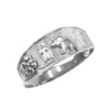Solid 925 Sterling Silver Good Luck Charm Ring (Size 8)