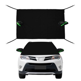 LUBYBG Car Windshield Snow Cover with Side Mirror Covers， Weatherproof Suitable for Ice & Sleet Winter, Sun, Frost, Extra Large Size Fits for Most Vehicles and SUV (83" x 65")