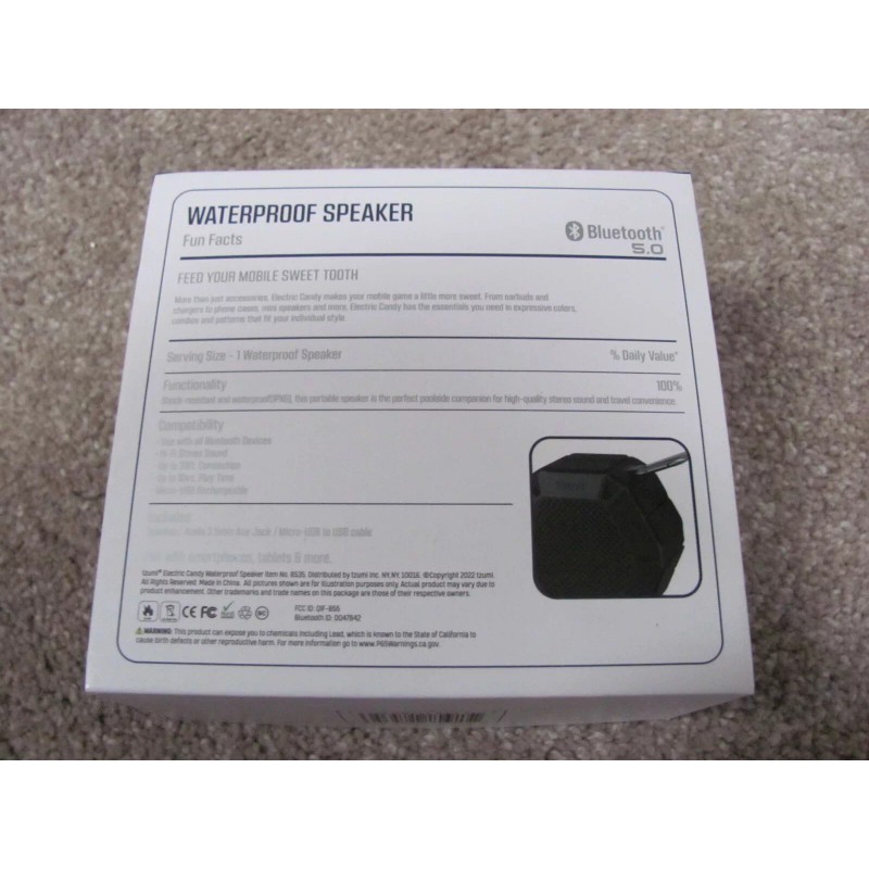 Universal New Tzumi - Electric Candy Waterproof Bluetooth (5.0) Speaker