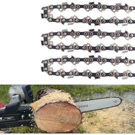 3-Pack 20 Inch Chainsaw Chain 325" Pitch .058" Gauge 76 Drive Links Compatible with Blue Max 53543, 52209, 8901, 8902, Oregon 21LPX076G, Stihl and More