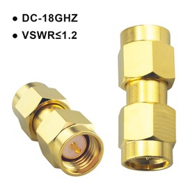 BOOBRIE Improved 2 Pack SMA Male to SMA Male SMA Male to Male Coaxial Connector SMA Male to Male SMA WiFi Adapter FPV Drone Signal Booster Wireless LAN Device