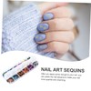 FOMIYES 3pcs DIY Nail Art Charms Glitter Dust Sequins Paillette
