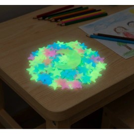 200 Estrellas Fosforescentes Figuras Decorativas Calcomanias